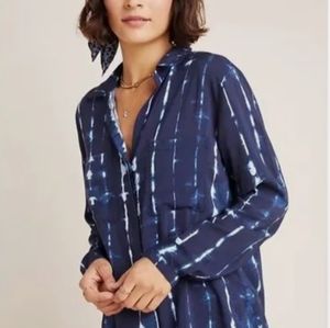 Anthropologie Cloth & Stone Robyn Tie-Dyed Shirt Small